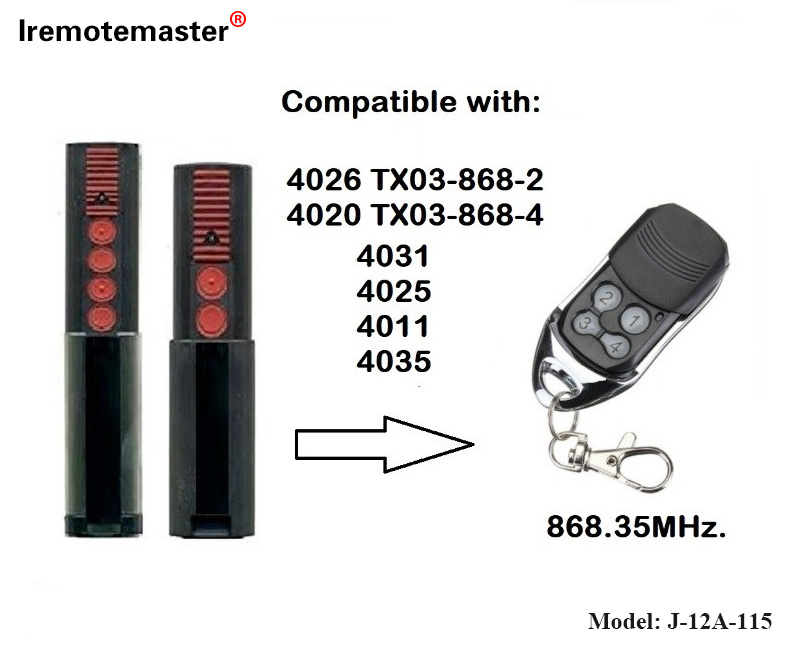 No ka 4020 4026 TX03-868-4 Mana Loa 868mhz TX03-8-4 Ka Hoʻoholo